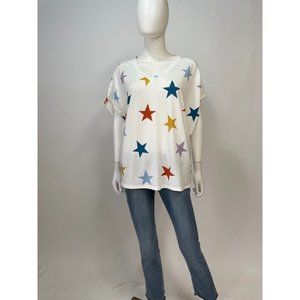 Entro Multicolor Star Print Short Sleeve Tee